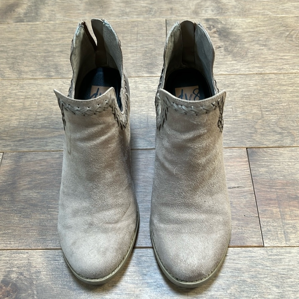 Beige ankle booties